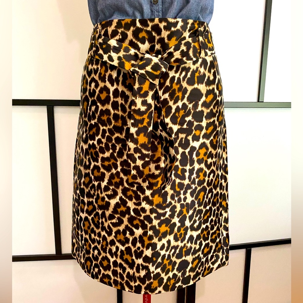 Cheetah print Aline skirt JCrew sz 8 EUC